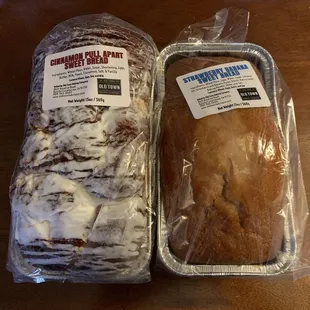 Cinnamon Pull Apart Bread &amp; Strawberry Banana Bread from Old Town Baking Company