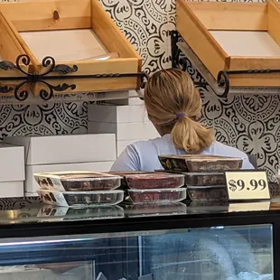 No gloves dipping your not so fresh Madelines in the bakery. Not acceptable at all! I was about to get some goods for my office