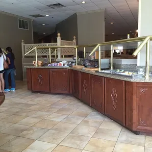a view of a buffet area