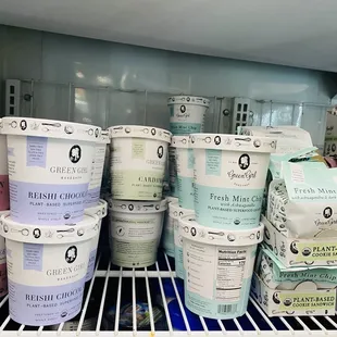 a variety of ice creams
