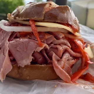 Corned Beef and Swiss Stack