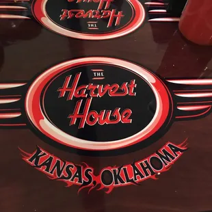 the logo on the table