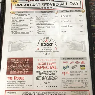 a menu for breakfast served all day