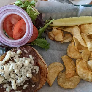 Black and Blue - Mine - Rare.. Black Angus beef -- yum