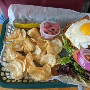 Aussie Burger- has egg on it