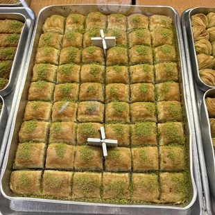 trays of baklaa and other baklaa items