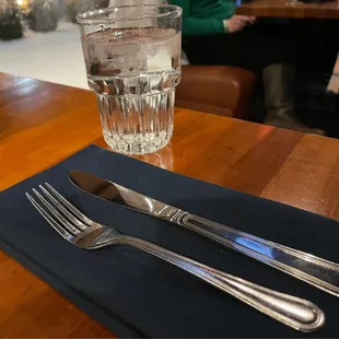 Cutlery and Water