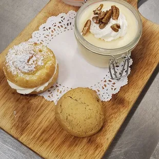 Maple trio dessert
