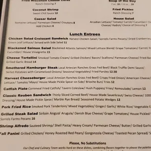 Lunch Menu