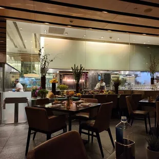 a view of a restaurant from the dining room