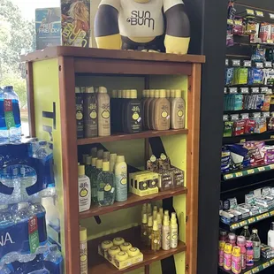 a display of products in a store