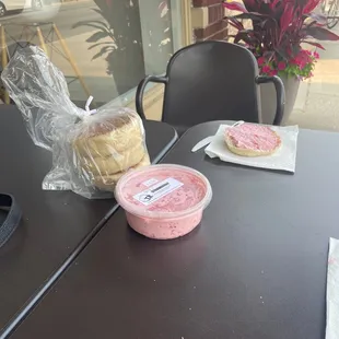 Blue Oven Bakery English muffins and strawberry cc