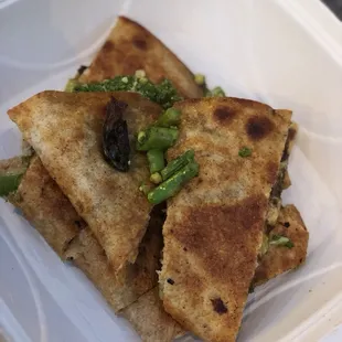 Rock Crab Pesto Quesadilla