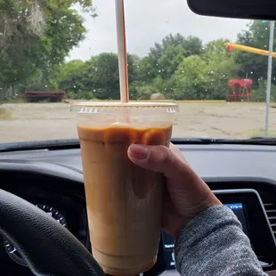 Carmel machiatto with Oat milk