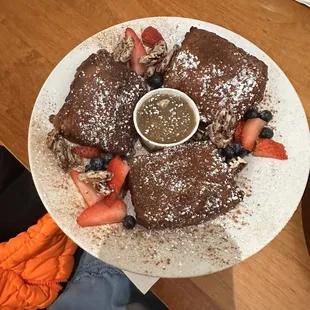 Monkey bread French toast ( not exactly the name but it was similar to monkey bread). One if their specials