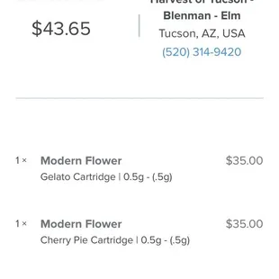 This is my receipt showing that it was cartridges that were ordered.