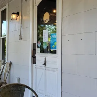 the front of the restaurant