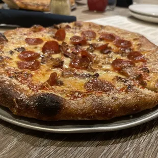 a pepperoni pizza