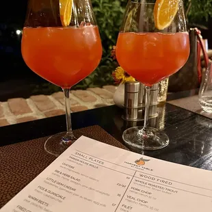 Spritz drinks.