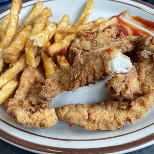 Chicken tender and fry