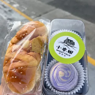 Coconut Bun + Taro Puffs