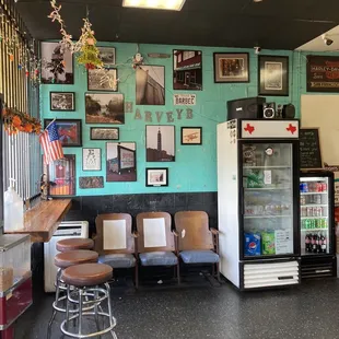 The eating area