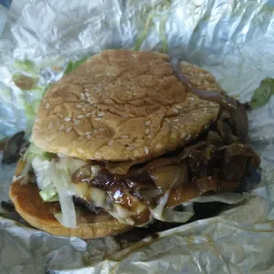 Mushroom Swiss Burger