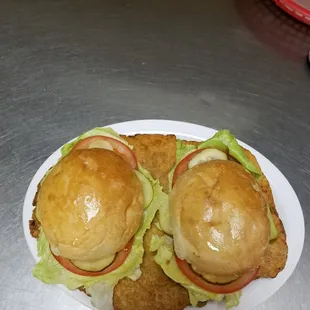 two sandwiches on a plate