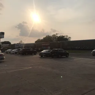 Train tracks run right by Harvey Hinklemeyers in this once booming railroad town