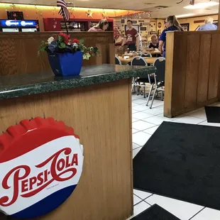 Inside the restaurant