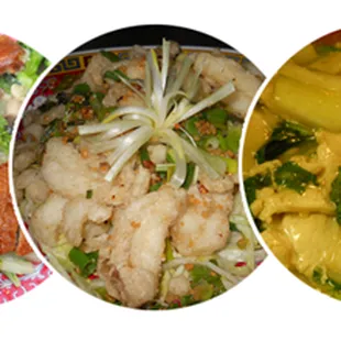 a variety of dishes