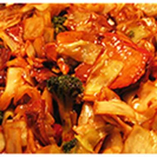 a closeup of a stir fry