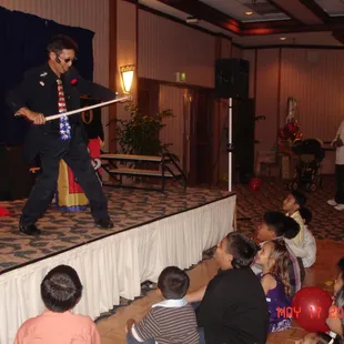 Mr. O doing one of his signature routines called Mission Impossible at Hale Koa Hotel.