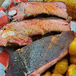 Ribs were tender &amp; juicy with nice bark