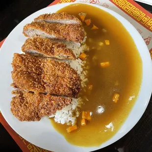 Pork Cutlet Curry w. Rice