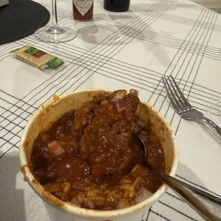 Big clump of not properly de-frosted chilli