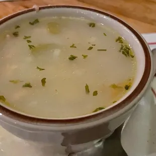 Chicken and rice soup was pretty tasty!