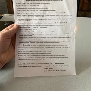 Menu - January 2022
