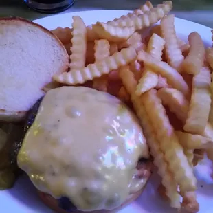 1/3lb cheeseburger and fries