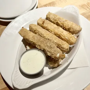 a plate of deep fried food