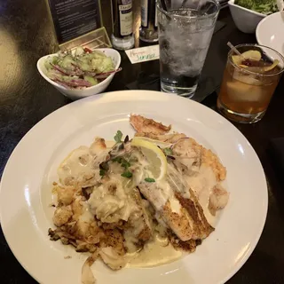 Tilapia with Lobster Meat