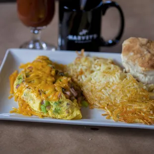 Some say breakfast is the most important meal of the day, so make it count with our awesome Freight Car Omelet!