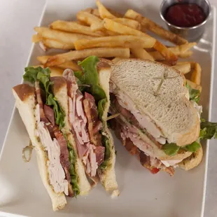 Stacked with layers of flavor, our Club Car Sandwich is just what you need for lunch!