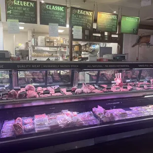 the meat section of the store
