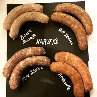 Homemade sausages with local natural pork and simple ingredients, delicious