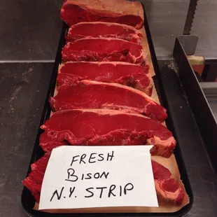 Limited supply of fresh Bison call for availability