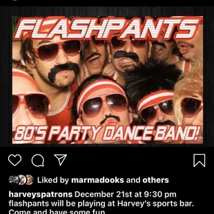 Flash pants at Harvey's!!!