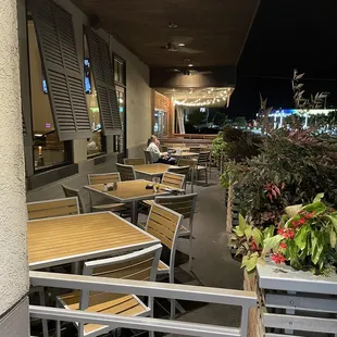 Outside patio seating