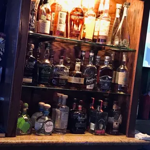 The whiskey shelf