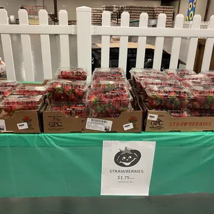 boxes of strawberries